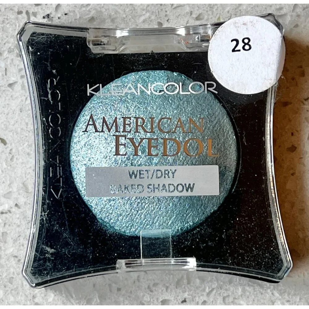 Kleancolor American Eyecon Wet/Dry Baked Shadow Set Glitter Purple & Teal